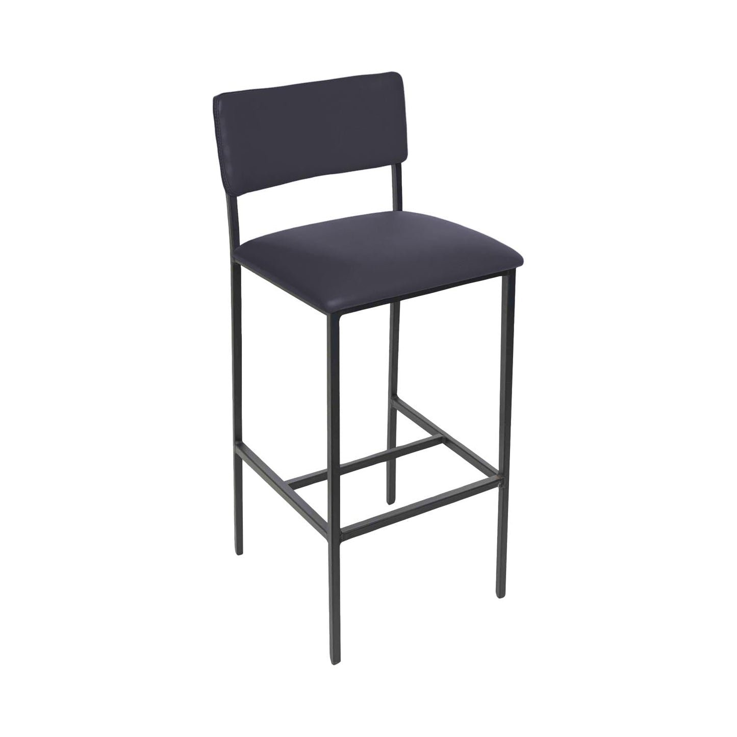 BFM Seating Meghan Counter Height Stool, Grade 4 Upholstered Seat & Back - Steel Frame - Sand Black Finish - (BFM - JS33HM) - SchoolOutlet