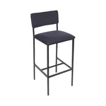 BFM Seating Meghan Counter Height Stool, Grade 4 Upholstered Seat & Back - Steel Frame - Sand Black Finish - (BFM - JS33HM) - SchoolOutlet
