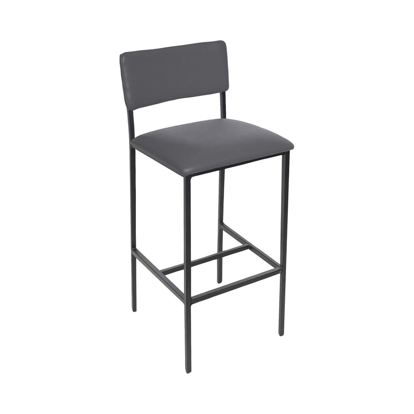 BFM Seating Meghan Counter Height Stool, Grade 4 Upholstered Seat & Back - Steel Frame - Sand Black Finish - (BFM - JS33HM) - SchoolOutlet