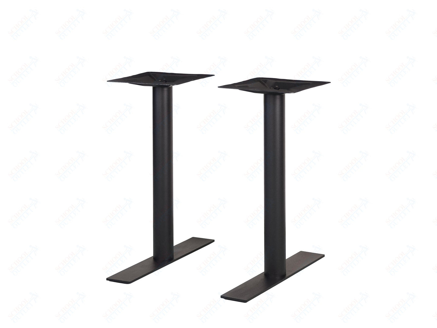 BFM Seating Uptown - 24" End Base 2 - pc Set - Dining Height - 3" Round Columns - 11 7/8" Bolt - On Top Plates - (BFM - LP - 0024R) - SchoolOutlet
