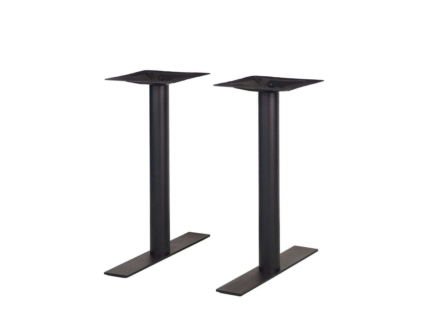 BFM Seating Uptown - 24" End Base 2 - pc Set - Dining Height - 3" Round Columns - 11 7/8" Bolt - On Top Plates - (BFM - LP - 0024R) - SchoolOutlet