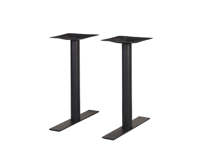 BFM Seating Uptown - 24" End Base 2 - pc Set - Dining Height - 3" Round Columns - 11 7/8" Bolt - On Top Plates - (BFM - LP - 0024R) - SchoolOutlet