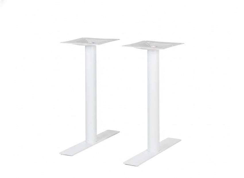 BFM Seating Uptown - 24" End Base 2 - pc Set - Dining Height - 3" Round Columns - 11 7/8" Bolt - On Top Plates - (BFM - LP - 0024R) - SchoolOutlet