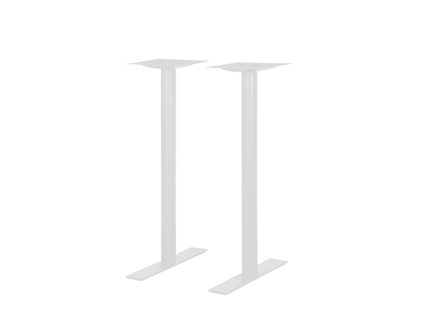BFM Seating Uptown - 24" End Base 2 - pc Set - Bar Height - 3" Round Columns - 11 7/8" Bolt - On Top Plates - (BFM - LP - 0024RT) - SchoolOutlet