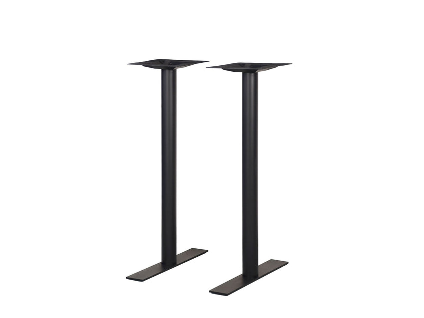 BFM Seating Uptown - 24" End Base 2 - pc Set - Bar Height - 3" Round Columns - 11 7/8" Bolt - On Top Plates - (BFM - LP - 0024RT) - SchoolOutlet