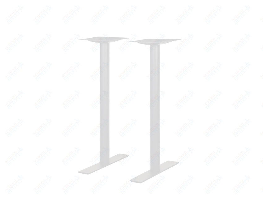 BFM Seating Uptown - 24" End Base 2 - pc Set - Bar Height - 3" Round Columns - 11 7/8" Bolt - On Top Plates - (BFM - LP - 0024RT) - SchoolOutlet