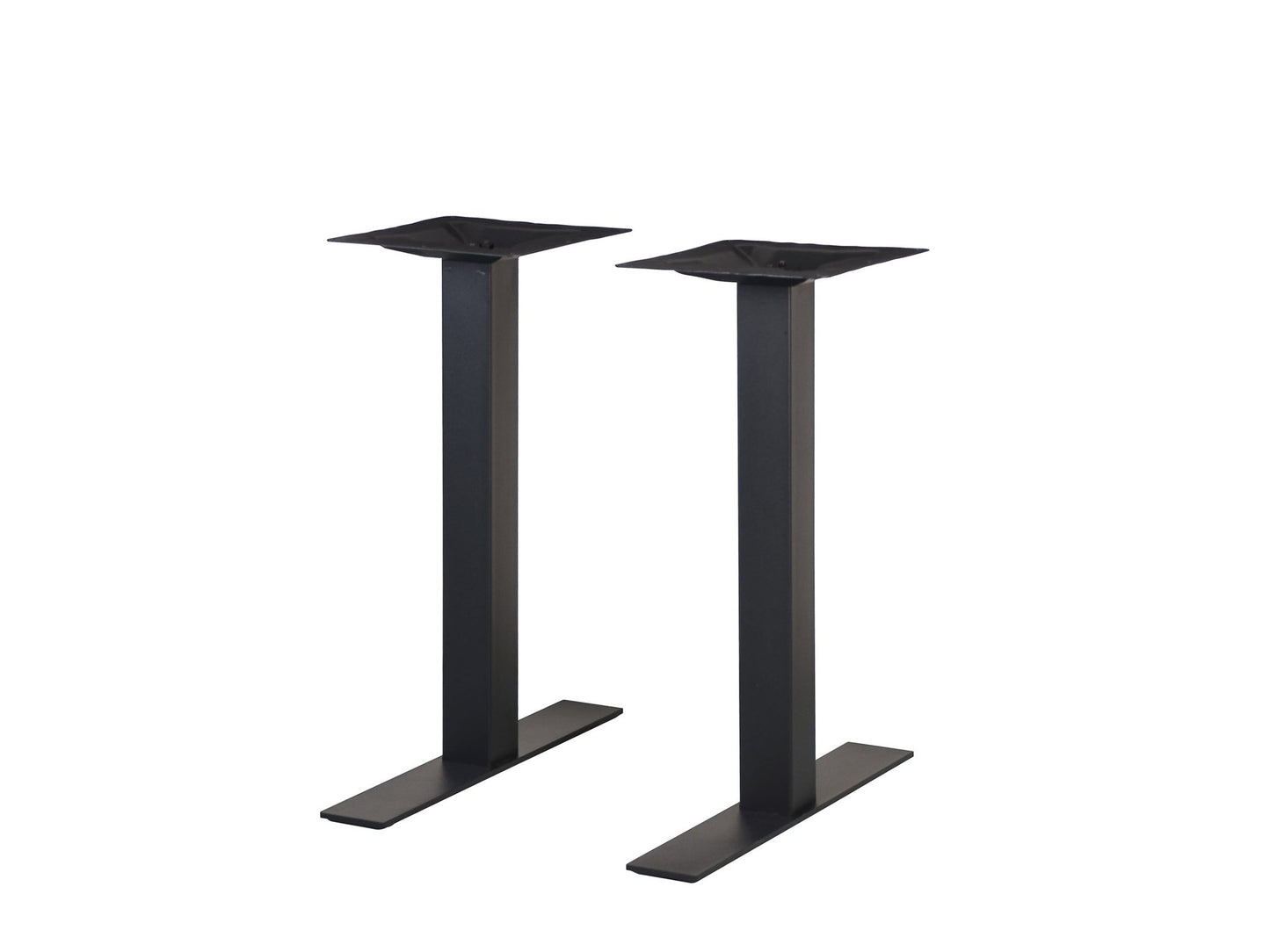 BFM Seating Uptown - 24" End Base 2 - pc Set - Dining Height - 3" Square Columns - 11 7/8" Bolt - On Top Plates - (BFM - LP - 0024SQ) - SchoolOutlet