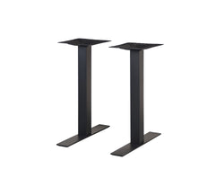 BFM Seating Uptown - 24" End Base 2-pc Set - Dining Height - 3" Square Columns - 11 7/8" Bolt-On Top Plates - (BFM-LP-0024SQ)