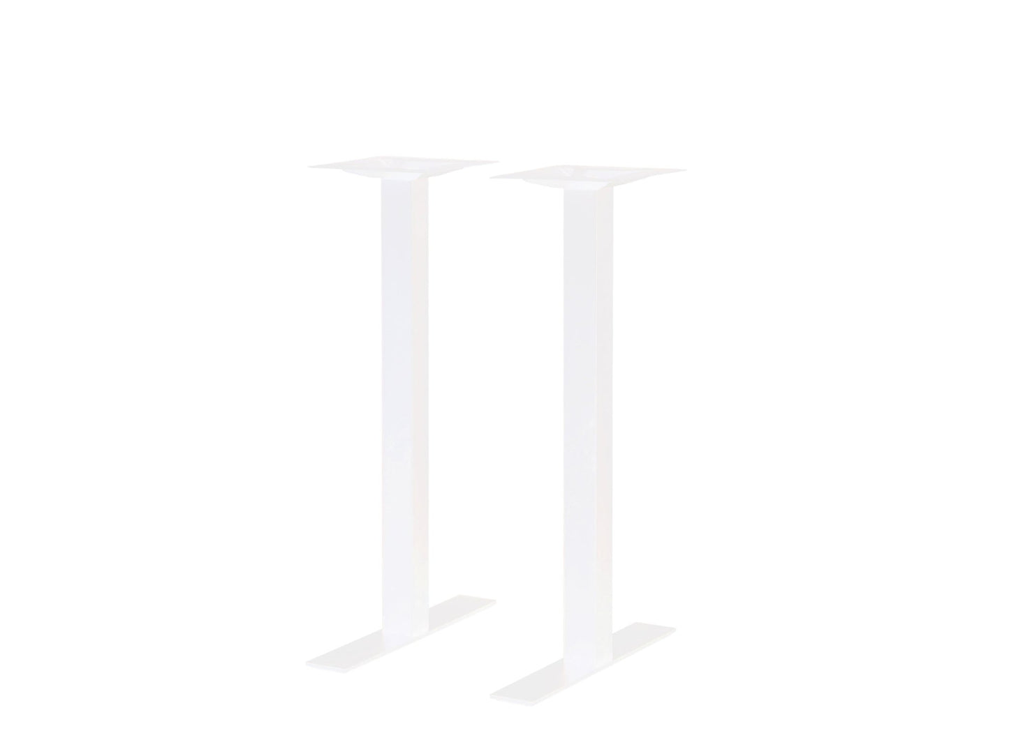 BFM Seating Uptown - 24" End Base 2 - pc Set - Dining Height - 3" Square Columns - 11 7/8" Bolt - On Top Plates - (BFM - LP - 0024SQ) - SchoolOutlet