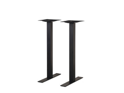 BFM Seating Uptown - 24" End Base 2-pc Set - Bar Height - 3" Square Columns - 11 7/8" Bolt-On Top Plates - (BFM-LP-0024SQT)