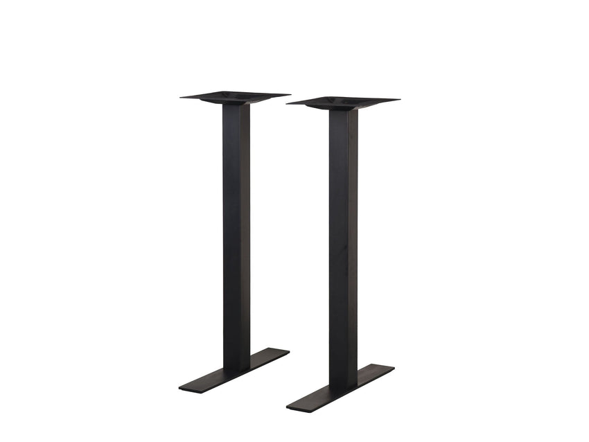 BFM Seating Uptown - 24" End Base 2 - pc Set - Bar Height - 3" Square Columns - 11 7/8" Bolt - On Top Plates - (BFM - LP - 0024SQT) - SchoolOutlet