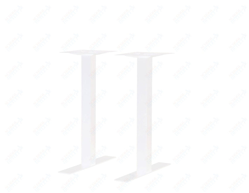 BFM Seating Uptown - 24" End Base 2 - pc Set - Dining Height - 3" Square Columns - 11 7/8" Bolt - On Top Plates - (BFM - LP - 0024SQ) - SchoolOutlet