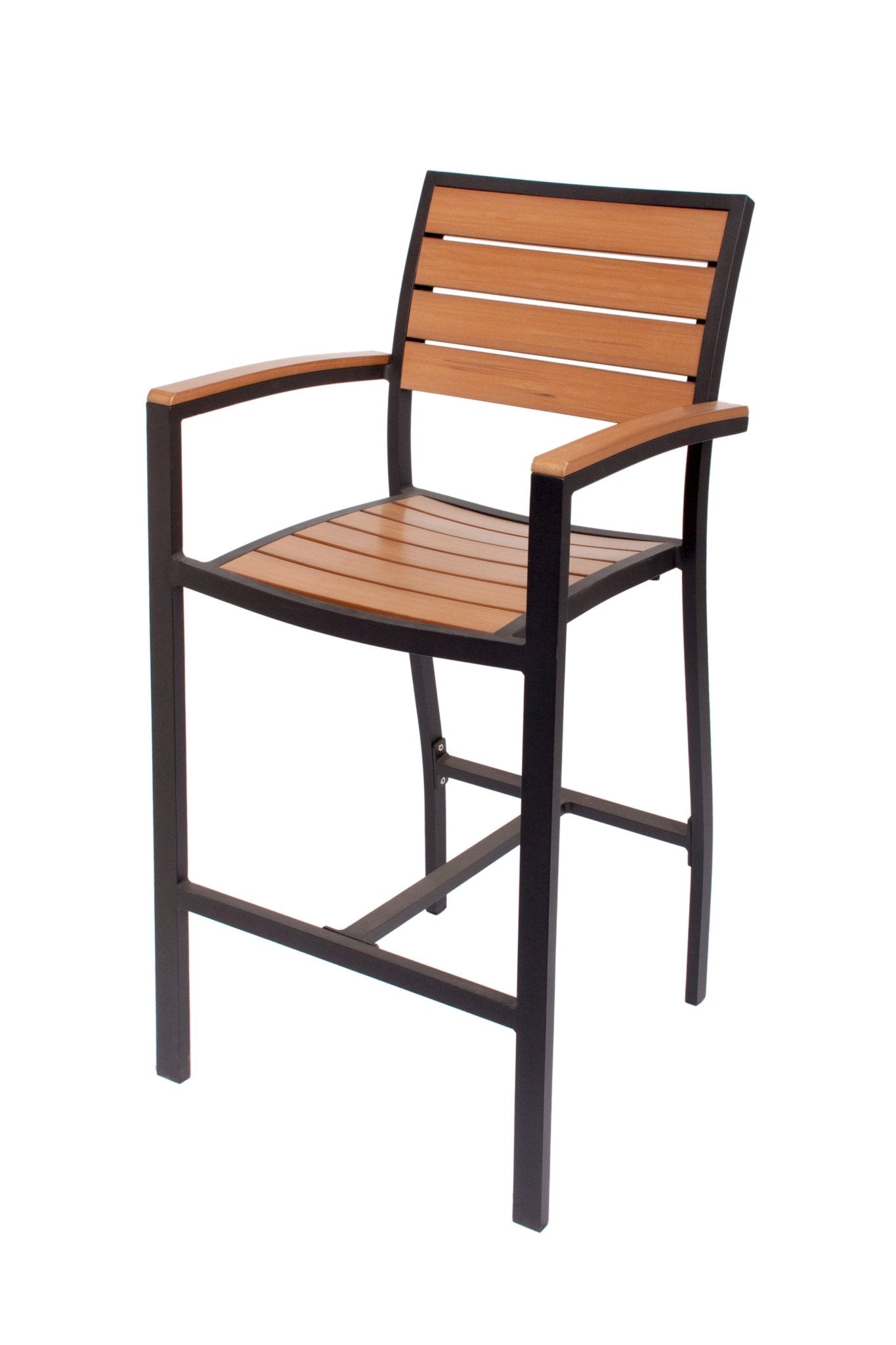 BFM Seating Largo 30" Teak Patio Bar Stool (BFM - PH101B) - SchoolOutlet