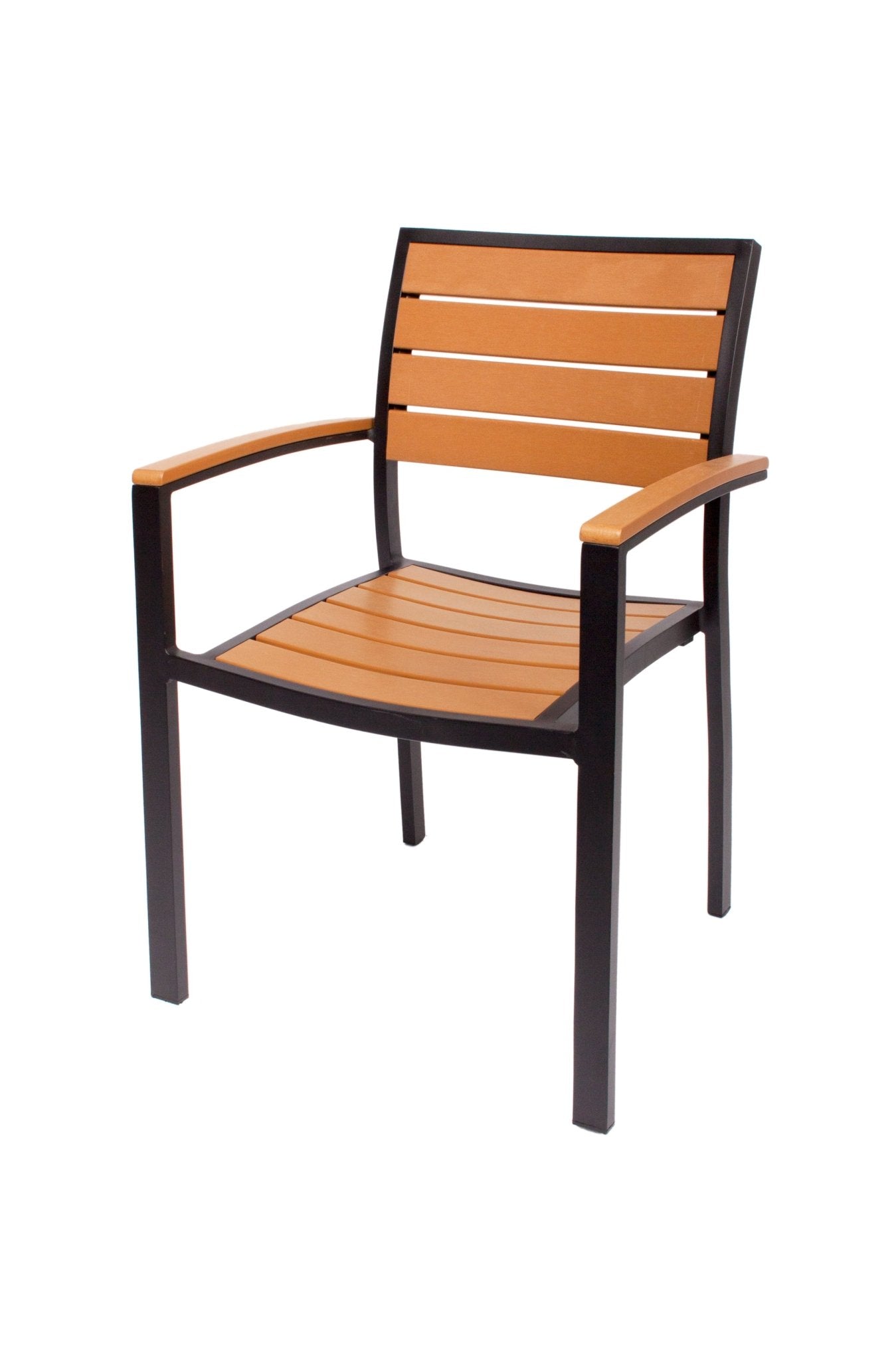 BFM Seating Largo Stacking Teak Patio Dining Chair (BFM - PH101C) - SchoolOutlet