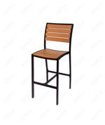 BFM Seating Largo Teak Patio Bar Stool - 29.75