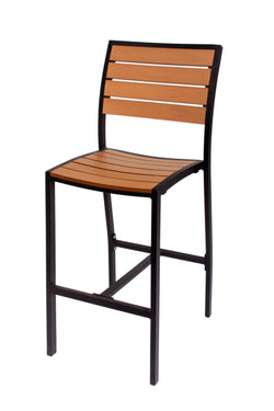 BFM Seating Largo Teak Patio Bar Stool - 29.75" Seat Height (BFM-PH102B)
