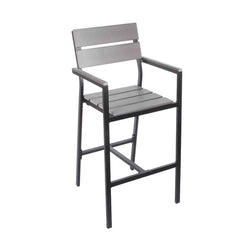 BFM Seating Seaside Bar Stool with Arms - 29.5" Seat Height (BFM-PH201)