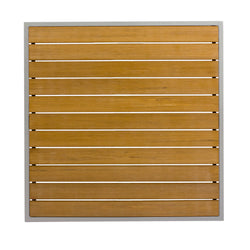 BFM Seating Longport Synthetic Teak Table Top - Umbrella Hole Optional 24"W x 24"L (BFM-PH2424TK)