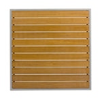 BFM Seating Longport 24x24 Synthetic Teak Table Top - Umbrella Hole Optional - (BFM - PH2424TK) - SchoolOutlet