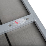 BFM Seating Seaside 24x30 Gray Synthetic Teak Table Top - Soft Gray Powder Coat Aluminum Frame - Umbrella Hole Optional(BFM - PH2430) - SchoolOutlet
