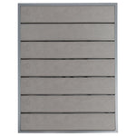 BFM Seating Seaside 24x30 Gray Synthetic Teak Table Top - Soft Gray Powder Coat Aluminum Frame - Umbrella Hole Optional(BFM - PH2430) - SchoolOutlet