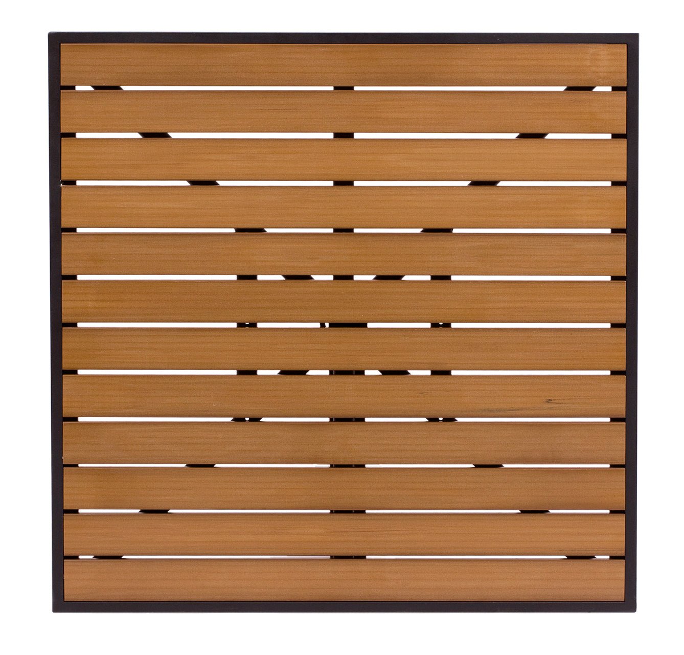 BFM Seating Longport 35x35 Synthetic Teak Table Top - Umbrella Hole Optional - (BFM - PH3636TK) - SchoolOutlet