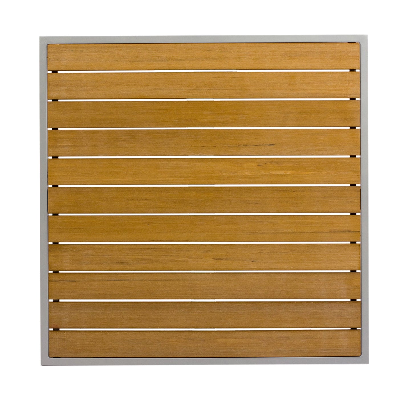 BFM Seating Longport 35x35 Synthetic Teak Table Top - Umbrella Hole Optional - (BFM - PH3636TK) - SchoolOutlet