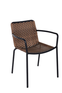 BFM Seating Captiva Stacking Armchair - Sahara Brown/Black Frame - (BFM-PH401CBR)