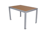BFM Seating Longport 4 - Leg Bolt - Down Table 32x48, Synthetic Teak Top - Umbrella Hole Optional - (BFM - PH4L3248T) - SchoolOutlet
