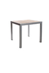 BFM Seating Seaside 4 - Leg Bolt - Down Table 35x35, Synthetic Gray Teak Top - Umbrella Hole Optional - (BFM - PH4L3535GR) - SchoolOutlet