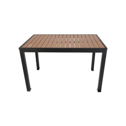 BFM Seating Longport 4-Leg Bar Height Bolt-Down Table 35x71, Synthetic Teak Top - (BFM-PH4L3571TxxT)
