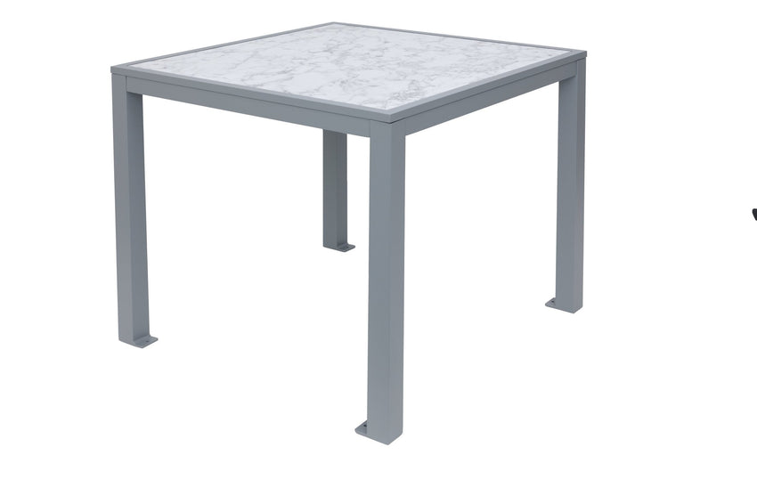 BFM Seating Surf Inlay 4 - Leg Bolt - Down Table 36x36 - Carrara Top - Umbrella hole optional - (BFM - PH4L3636CR) - SchoolOutlet