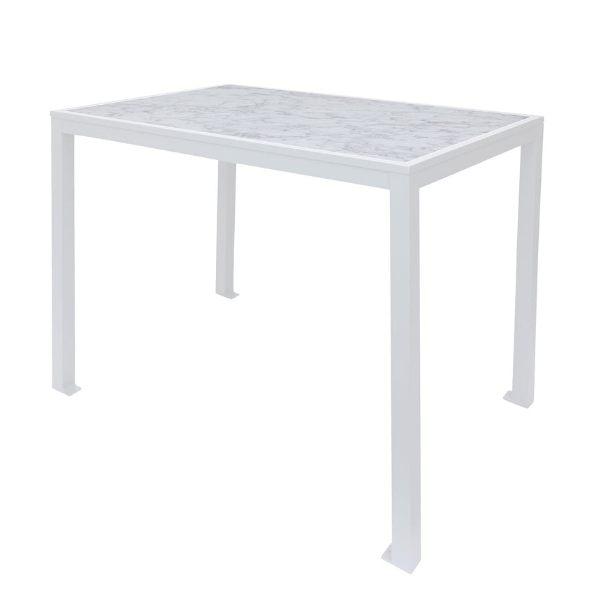 Surf Inlay 4 - Leg Bolt - Down Bar Ht. Table 36x72 - Pietro Top - White Frame - (BFM - PH4L3672PRxT) - SchoolOutlet