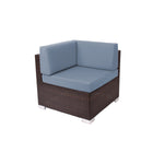 BFM Seating Aruba Wicker Corner Sofa Section with Cushions (PH5101JV - C) - SchoolOutlet