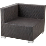 BFM Seating Aruba Wicker Corner Sofa Section with Cushions (PH5101JV - C) - SchoolOutlet