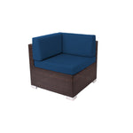 BFM Seating Aruba Wicker Corner Sofa Section with Cushions (PH5101JV - C) - SchoolOutlet