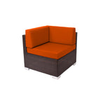 BFM Seating Aruba Wicker Corner Sofa Section with Cushions (PH5101JV - C) - SchoolOutlet