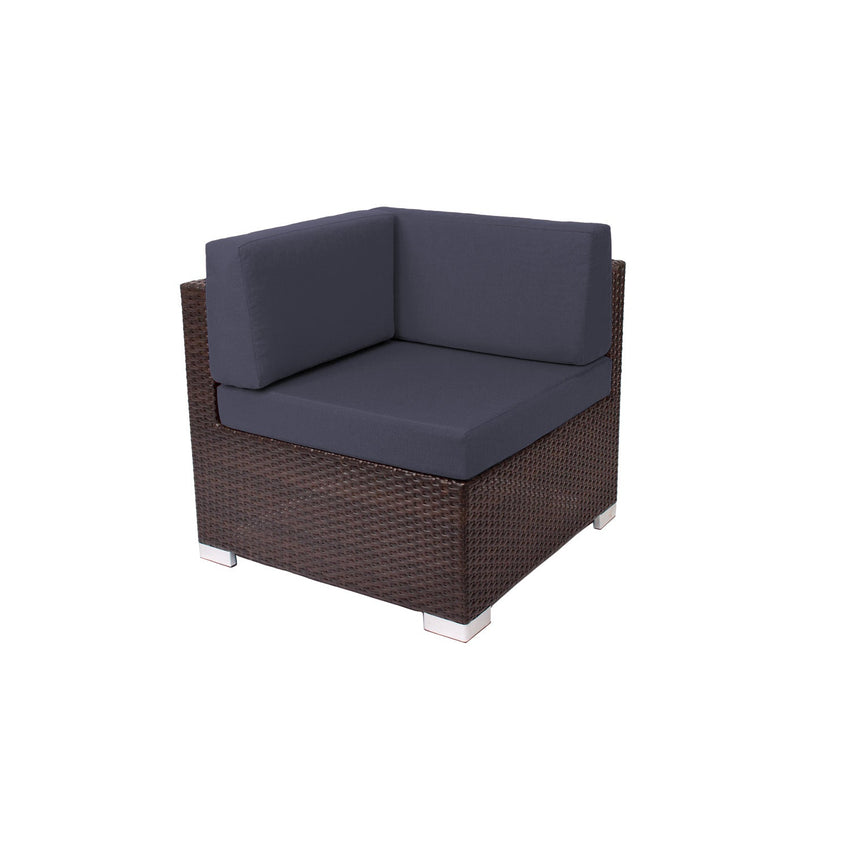 BFM Seating Aruba Wicker Corner Sofa Section with Cushions (PH5101JV - C) - SchoolOutlet
