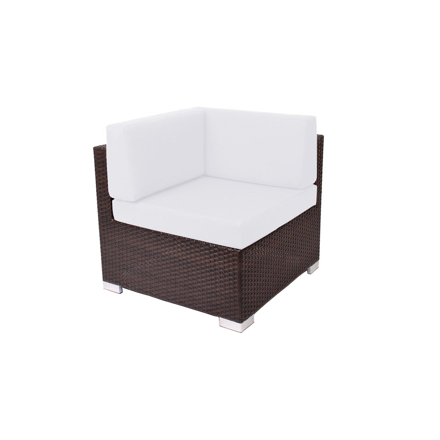 BFM Seating Aruba Wicker Corner Sofa Section with Cushions (PH5101JV - C) - SchoolOutlet