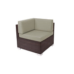 BFM Seating Aruba Wicker Corner Sofa Section with Cushions (PH5101JV - C) - SchoolOutlet