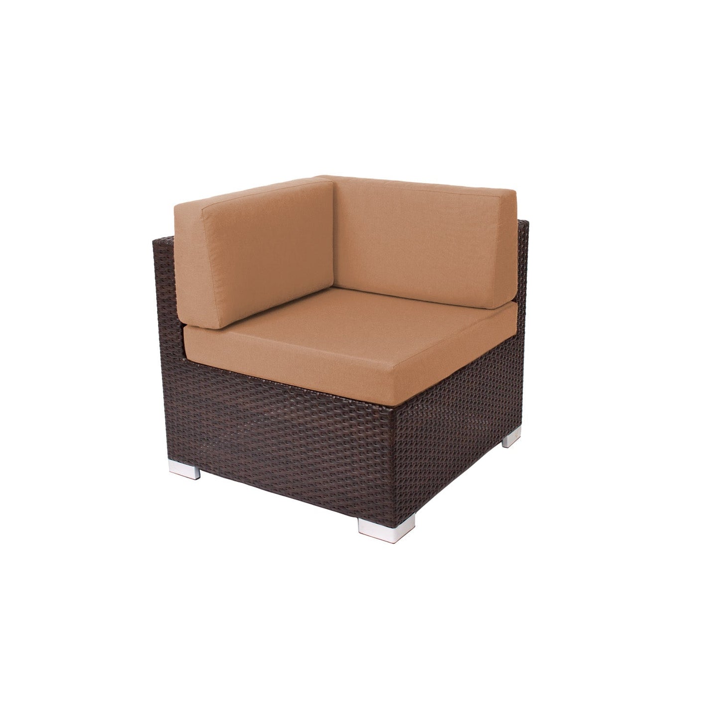 BFM Seating Aruba Wicker Corner Sofa Section with Cushions (PH5101JV - C) - SchoolOutlet