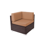 BFM Seating Aruba Wicker Corner Sofa Section with Cushions (PH5101JV - C) - SchoolOutlet