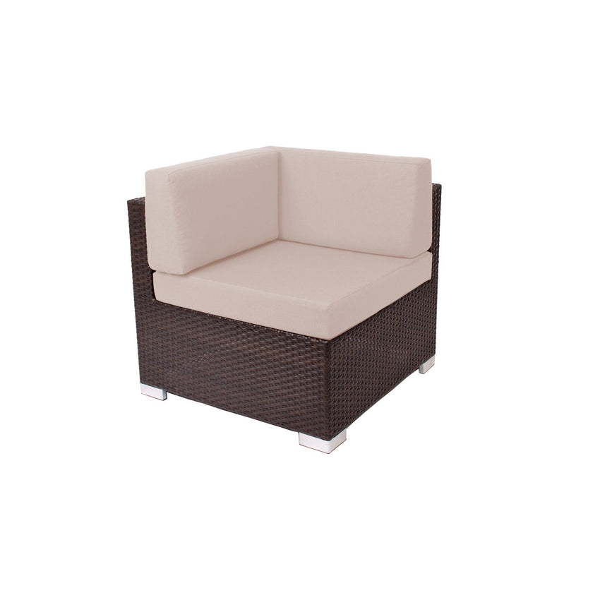 BFM Seating Aruba Wicker Corner Sofa Section with Cushions (PH5101JV - C) - SchoolOutlet