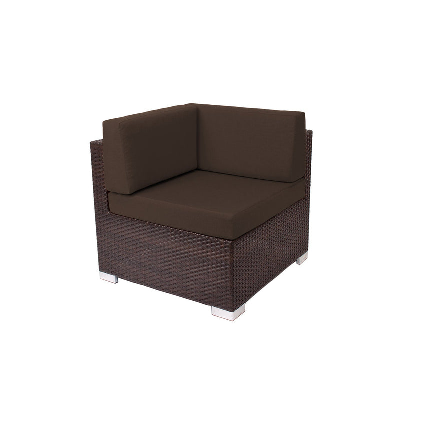 BFM Seating Aruba Wicker Corner Sofa Section with Cushions (PH5101JV - C) - SchoolOutlet