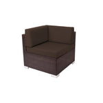 BFM Seating Aruba Wicker Corner Sofa Section with Cushions (PH5101JV - C) - SchoolOutlet