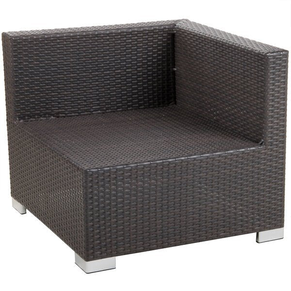 BFM Seating Aruba Wicker Left or Right Arm Corner Section with Cushions (BFM - PH5101JV - L/R) - SchoolOutlet