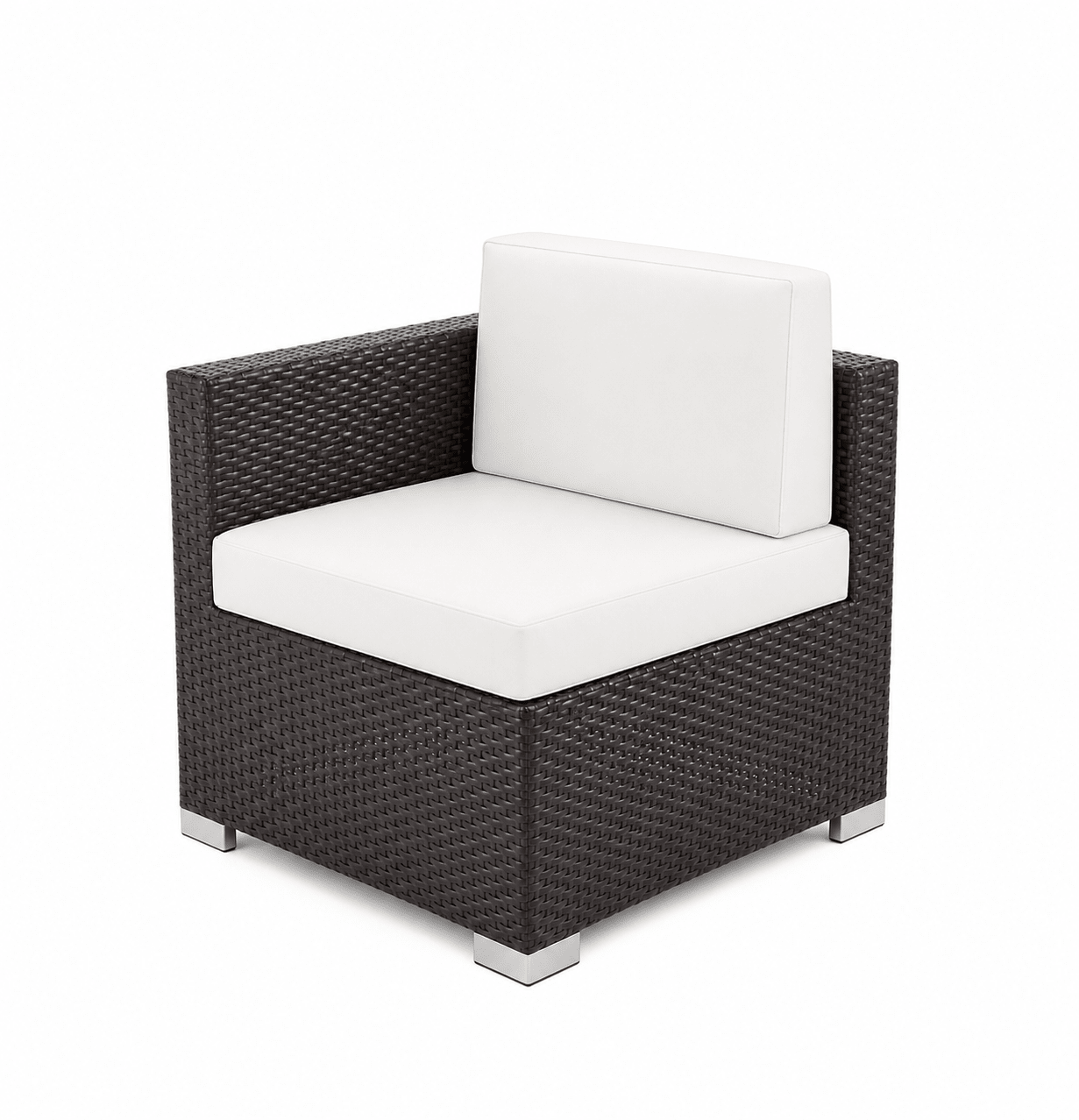 BFM Seating Aruba Wicker Left or Right Arm Corner Section with Cushions (BFM-PH5101JV-L/R) - SchoolOutlet