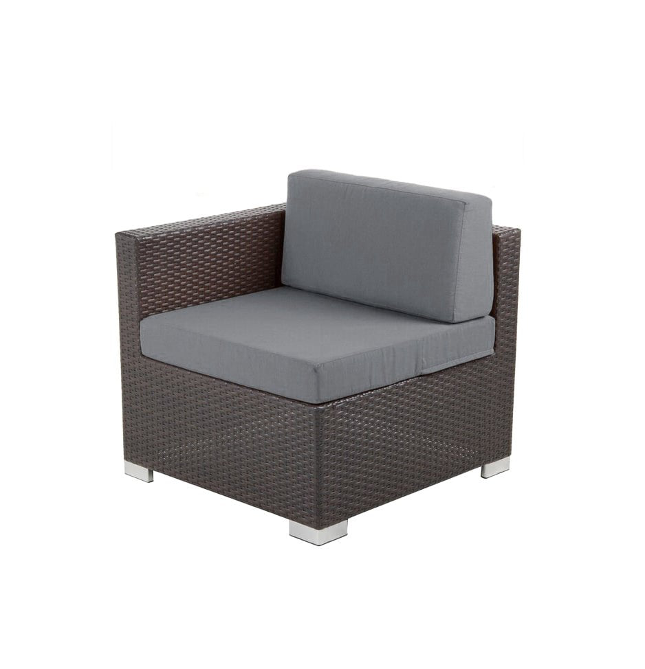 BFM Seating Aruba Wicker Left or Right Arm Corner Section with Cushions (BFM-PH5101JV-L/R) - SchoolOutlet