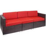 BFM Seating Aruba Wicker Armless Middle Wide Sofa Section with Cushions (BFM - PH5101JV - MW) - SchoolOutlet