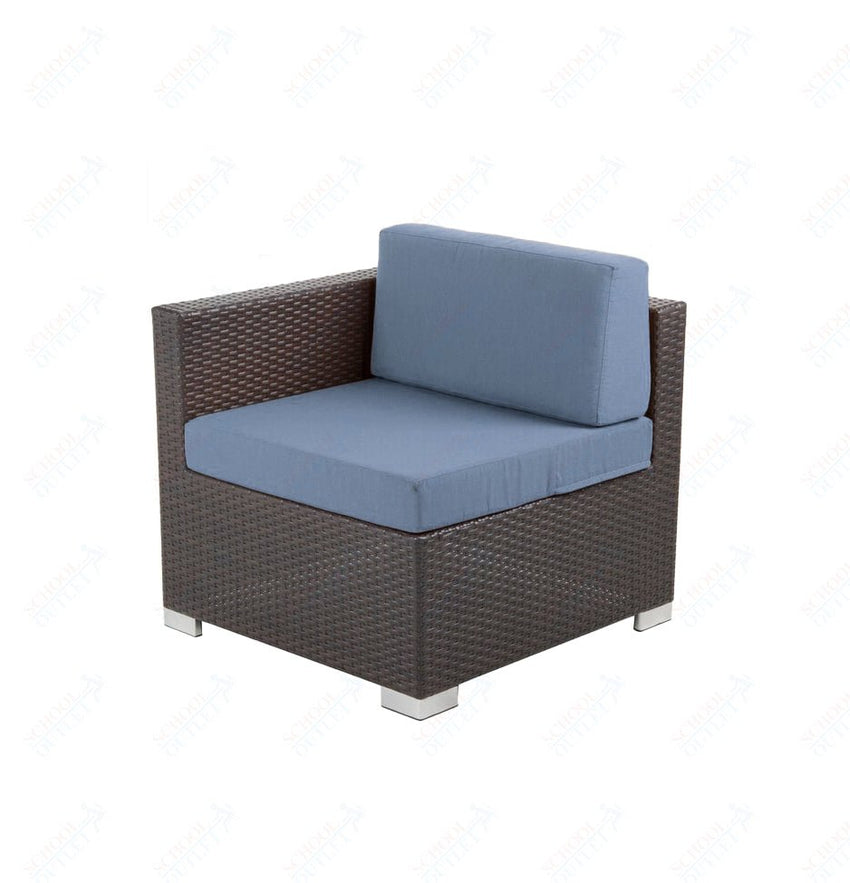 BFM Seating Aruba Wicker Armless Middle Wide Sofa Section with Cushions (BFM - PH5101JV - MW) - SchoolOutlet